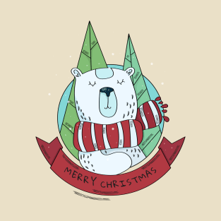 Merry Christmas Polar Bear T-Shirt