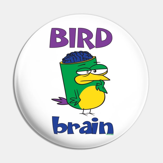 Birdbrain Design for Bird Lovers Pin by ConCept