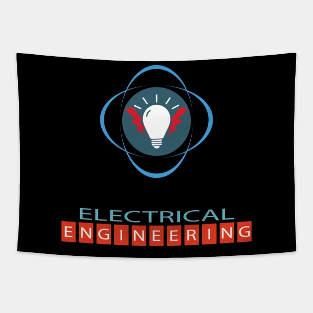 Best electrical engineering text and logo design Tapestry by PrisDesign99