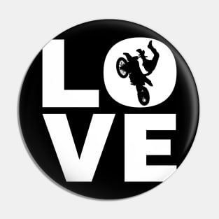 Love Motocross Gift For Bikers Pin