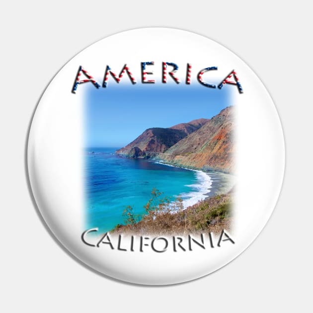 America - California - Big Sur Pin by TouristMerch