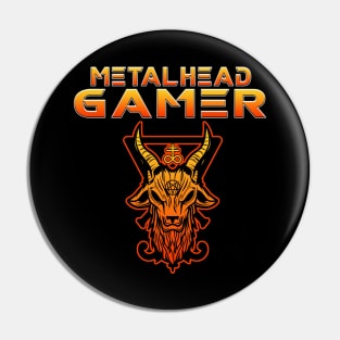 Metalhead Gamer Baphomet Orange Pin