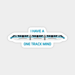 Teal One Track Mind Magnet