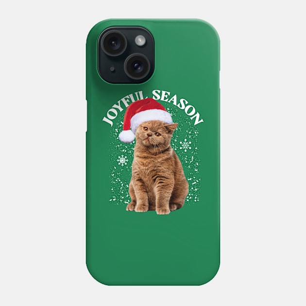 Joyful Christmas cat Phone Case by MARCHY