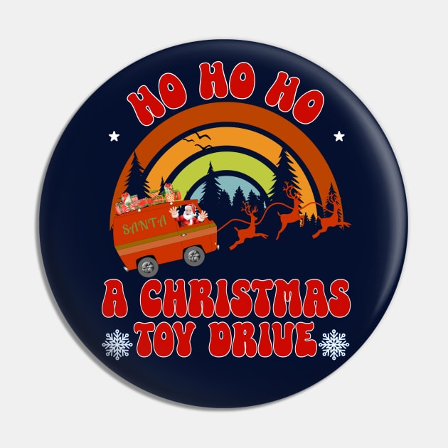 HO HO HO, A Christmas Toy Drive Pin by Blended Designs