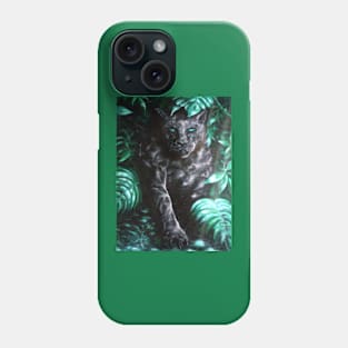 Black Panther in Jungle Phone Case