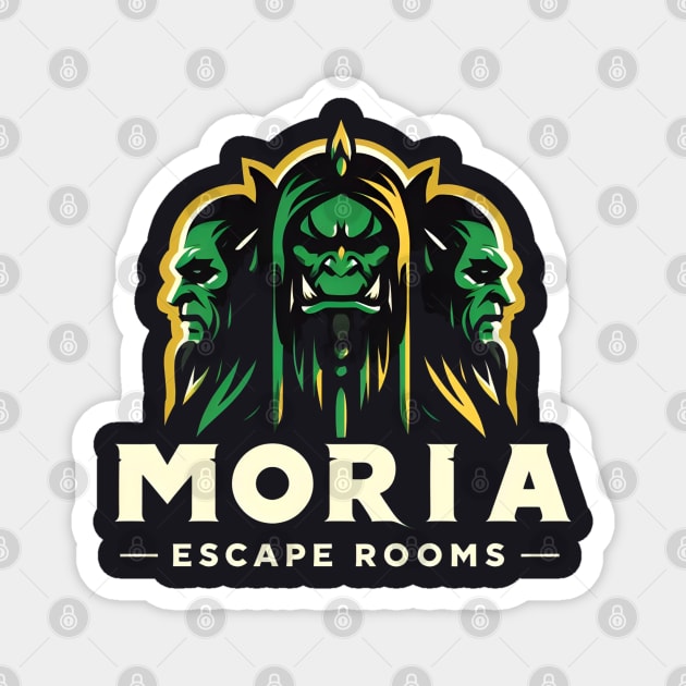 Moria Escape Rooms - Orcs - Logo - Fantasy Magnet by Fenay-Designs