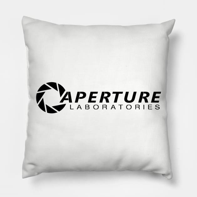 Aperture Laboratories Pillow by fandemonium