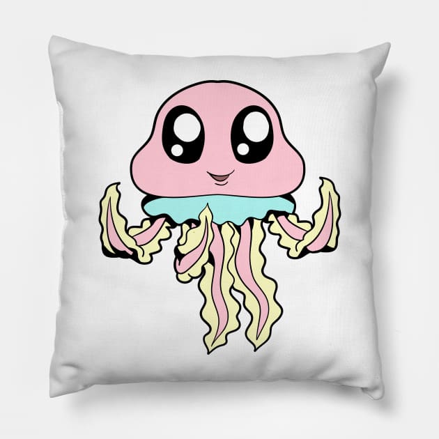 Kawaii jellyfish Pillow by Modern Medieval Design