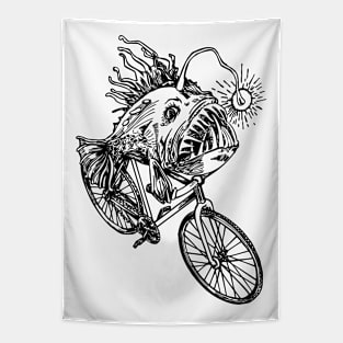 SEEMBO Anglerfish Cycling Bicycle Bicycling Cyclist Biking Tapestry