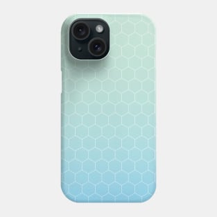 Cyan honeycomb Phone Case