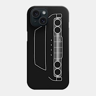 Ford Cortina Mk3 outline graphic (white) Phone Case