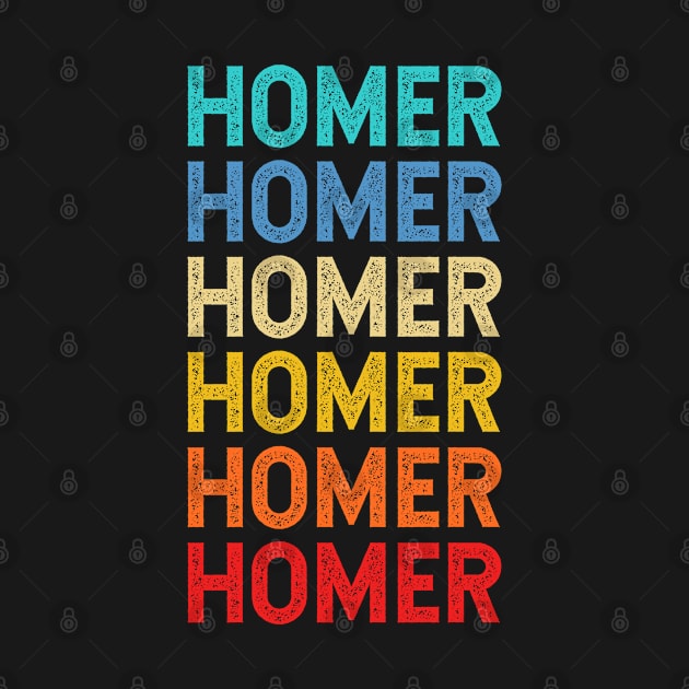 Homer Name Vintage Retro Custom Gift Named Homer by CoolDesignsDz