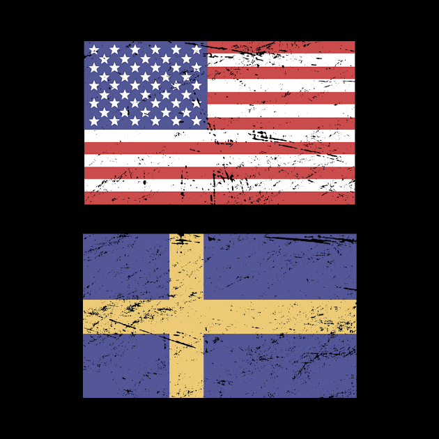 United States Flag & Sweden Flag by Wizardmode