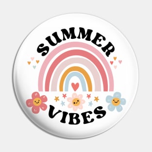 Summer vibes a cute vintage groovy summer time design Pin