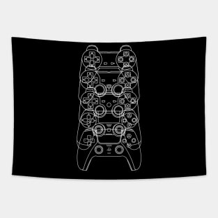 Controles de PlayStation PS1-PS5 (Lineas Blanca) Tapestry