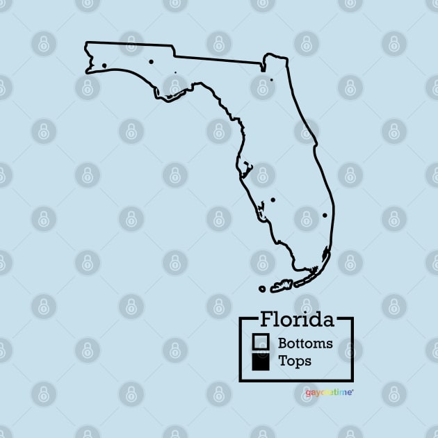 Florida Bottoms / Tops Map by GayOleTime