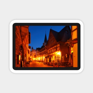 Old town, dusk, Bacharach, Middle Rhine, Rhine, evening Magnet