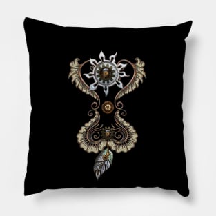 Elegant noble steampunk design Pillow