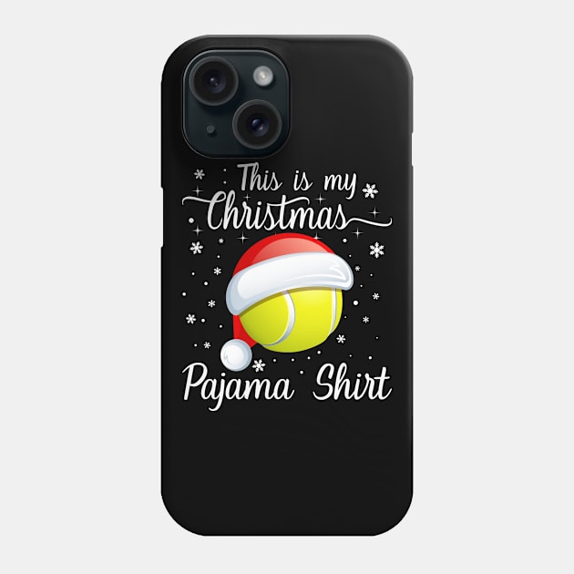 This Is My Christmas Pajama Shirt Tennis Christmas Phone Case by DragonTees