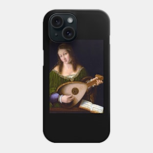 Lady Playing a Lute c. 1530 Phone Case