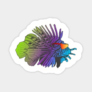 Vaporwave Pastel Blue Purple Green Butterfly Cod Magnet