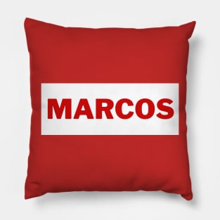 Red Marcos Surname 2 Pillow