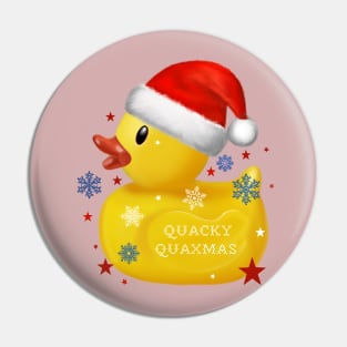 Funny xmas rubber duck with knife Pin