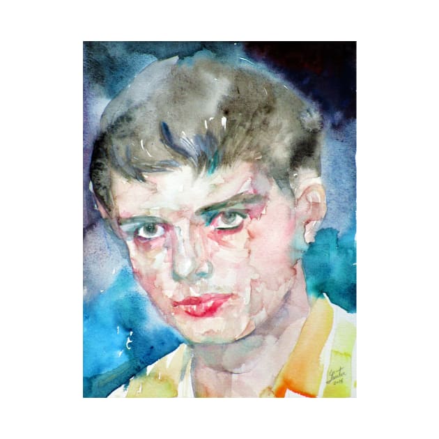 IAN CURTIS watercolor portrait .3 by lautir