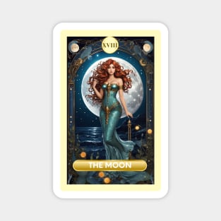 The Moon Card From the Light Mermaid Tarot Deck. Magnet