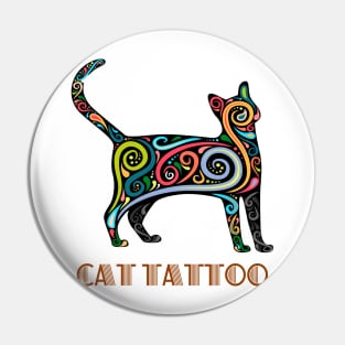 cat tattoo Pin