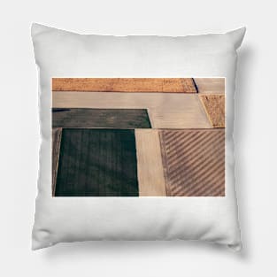 Brown Abstract Fields Pillow