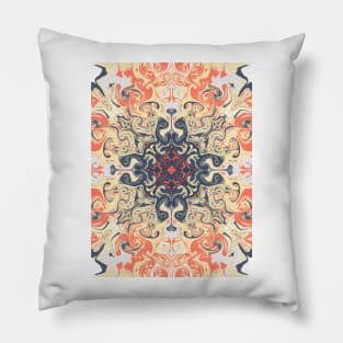 Psychedelic Pattern Yellow Pillow