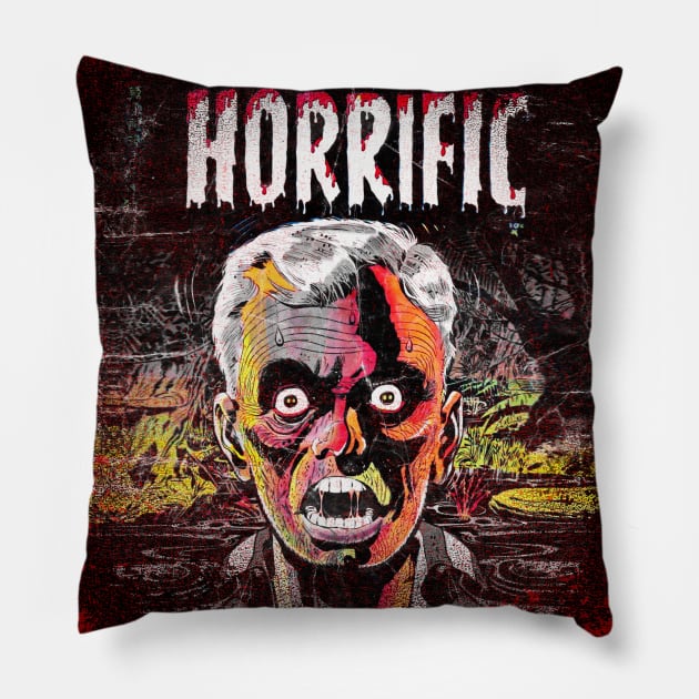 HORRIFIC! Pillow by Adatude