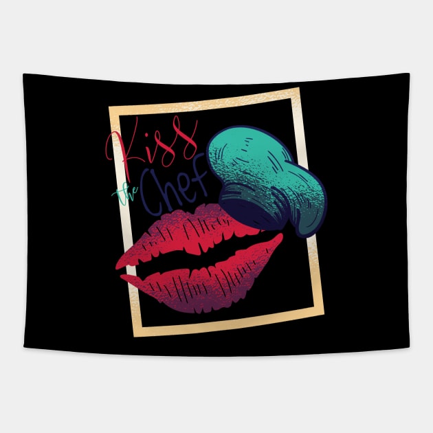 Kiss The Chef Tapestry by BamBam