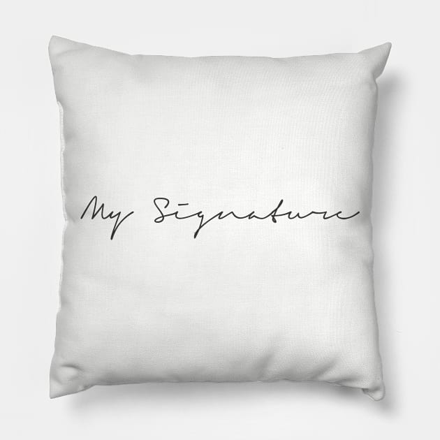 signature Pillow by dua2id