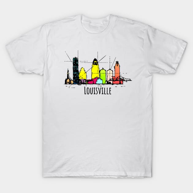 Colorful Louisville Kentucky Cartoon Funny Gift - Louisville City