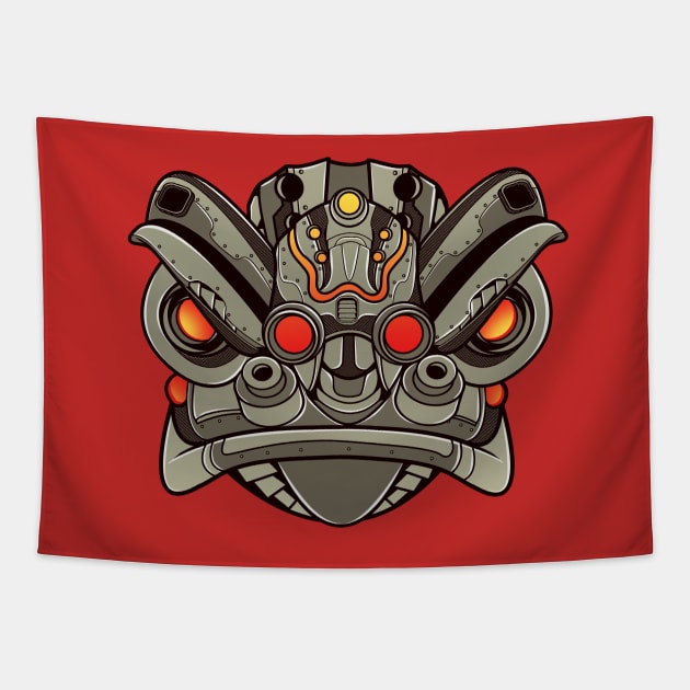 Scifi lion Tapestry by Dabyong