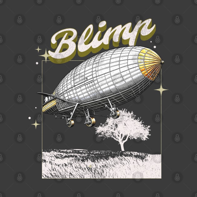 Retro Blimp Dirigible 60s 70s Vintage Airships by alcoshirts