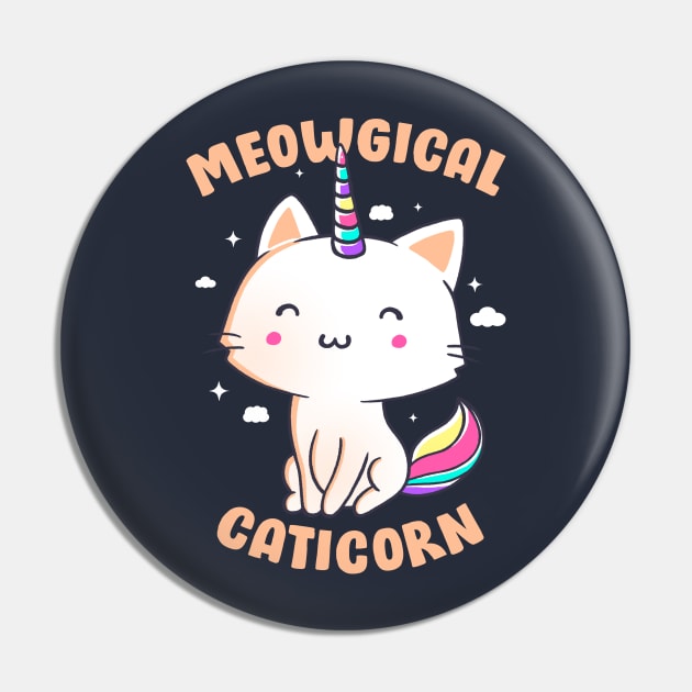 Meowgical Caticorn Cute Gift Pin by eduely