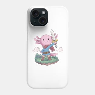 Cute axolotl hero Phone Case