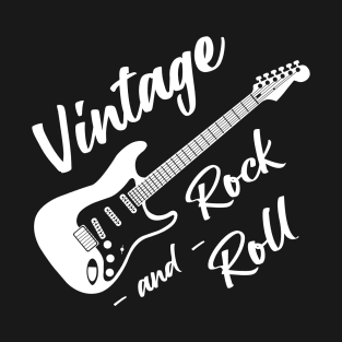 Vintage Rock and Roll art with electric guitar T-Shirt