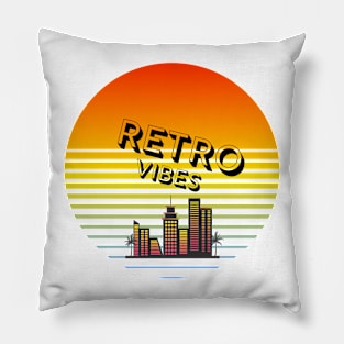 Retro Vibes Retro Sunset Pillow