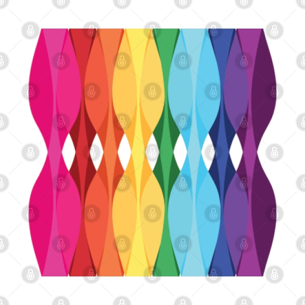 Mid-Century Rainbow Organic Shapes by PSCSCo