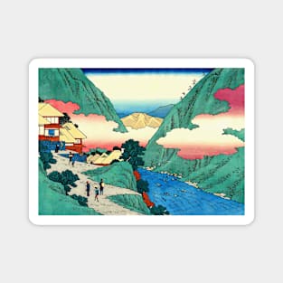 Japanese Hot springs Japanese art Magnet