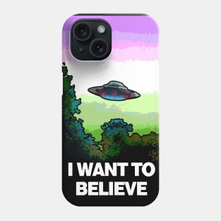 I WANT TO BELIEVE in GENDERQUEER Phone Case