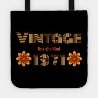 Vintage Birth Year 1971 Tote