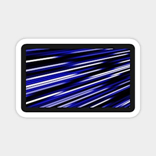 Blue stripes moving from left to right in a diagonal line Magnet