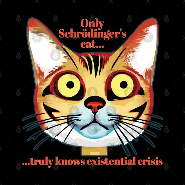 Schrodinger's cat existential crisis by Joselo Rocha Art
