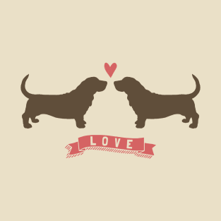 Basset Hounds in Love T-Shirt